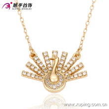 Fashion Charm Peacock Flaunting Its Tail Gold-Plated Jewelry Necklace -42821